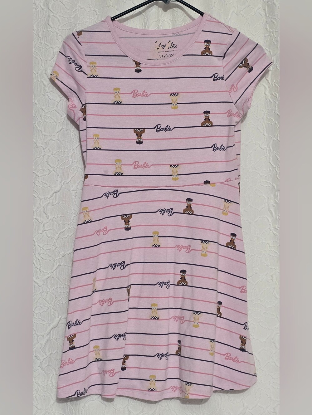 Barbie, Girls Pink A-line Dress Size 10-12